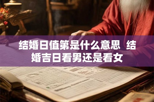 结婚日值第是什么意思  结婚吉日看男还是看女