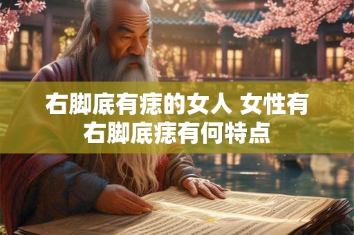 右脚底有痣的女人 女性有右脚底痣有何特点