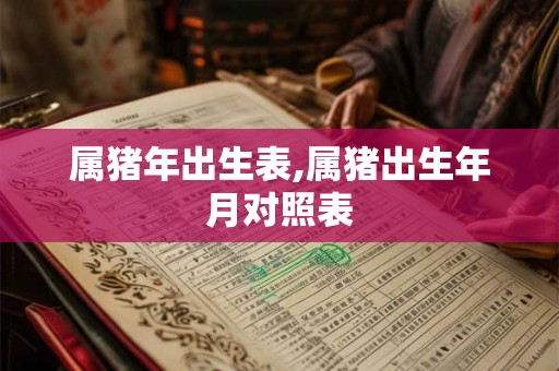 属猪年出生表,属猪出生年月对照表 属猪年出生表,属猪出生年月对照表