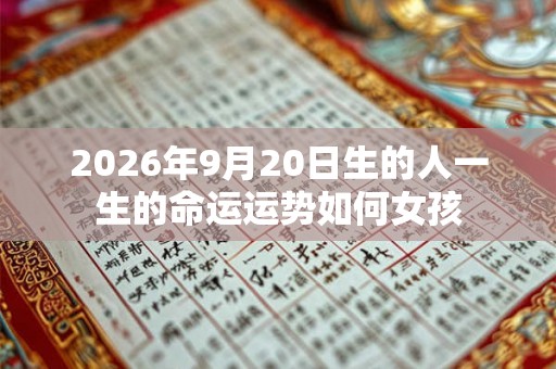 2026年9月20日生的人一生的命运运势如何女孩