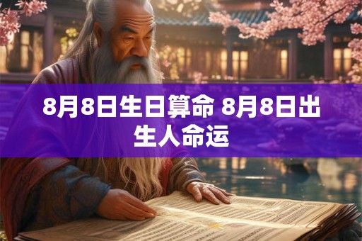 8月8日生日算命 8月8日出生人命运