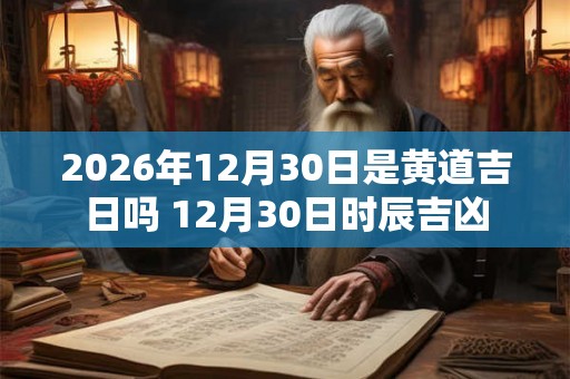 2026年12月30日是黄道吉日吗 12月30日时辰吉凶