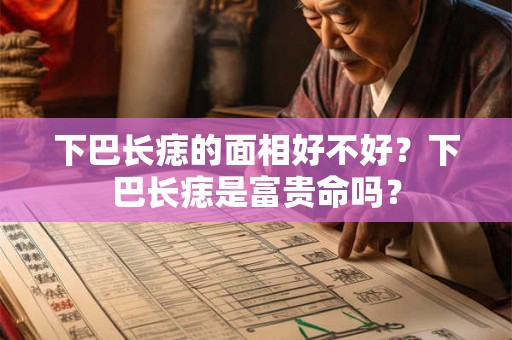 下巴长痣的面相好不好？下巴长痣是富贵命吗？