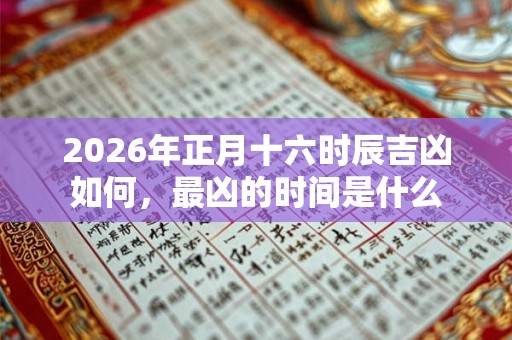 2026年正月十六时辰吉凶如何，最凶的时间是什么