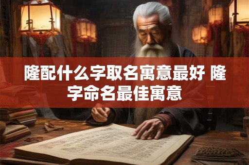 隆配什么字取名寓意最好 隆字命名最佳寓意 隆配什么字取名寓意最好 隆字命名最佳寓意