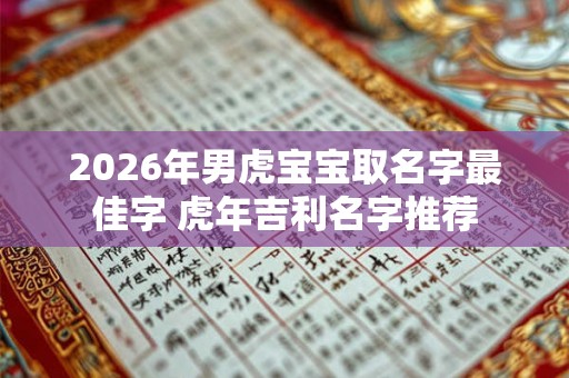 2026年男虎宝宝取名字最佳字 虎年吉利名字推荐