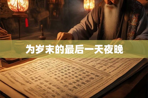 为岁末的最后一天夜晚