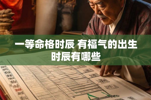 一等命格时辰 有福气的出生时辰有哪些