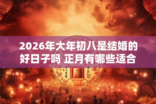 2026年大年初八是结婚的好日子吗 正月有哪些适合结婚的日子