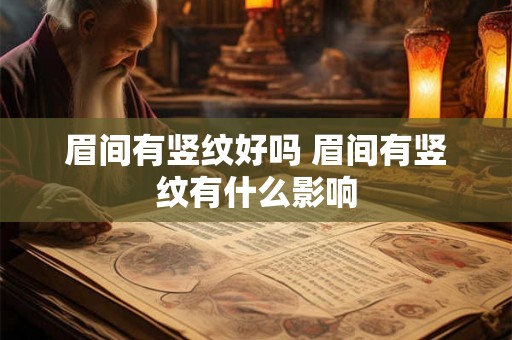 眉间有竖纹好吗 眉间有竖纹有什么影响