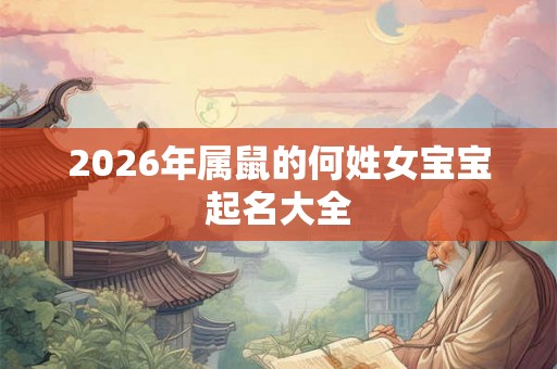 2026年属鼠的何姓女宝宝起名大全