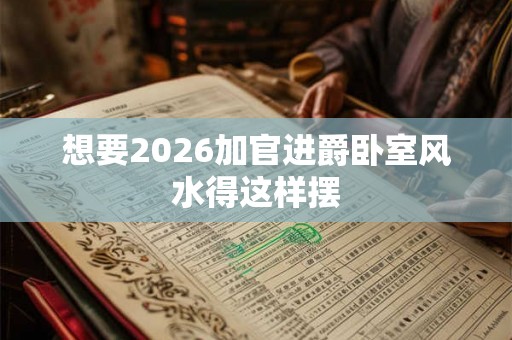 想要2026加官进爵卧室风水得这样摆