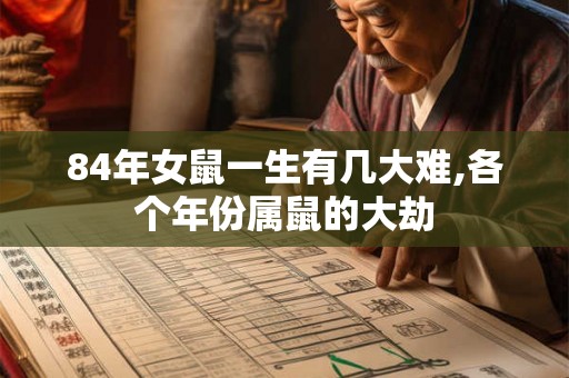 84年女鼠一生有几大难,各个年份属鼠的大劫
