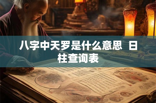 八字中天罗是什么意思  日柱查询表