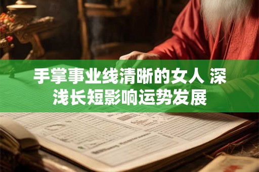 手掌事业线清晰的女人 深浅长短影响运势发展