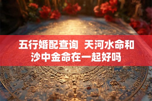 五行婚配查询  天河水命和沙中金命在一起好吗
