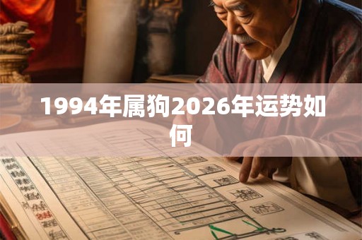 1994年属狗2026年运势如何