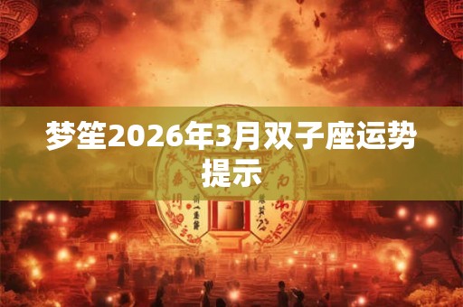 梦笙2026年3月双子座运势提示