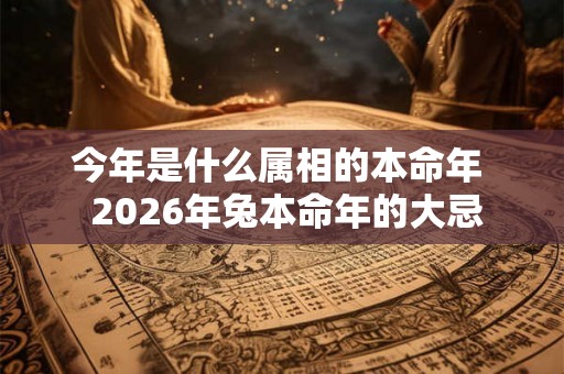 今年是什么属相的本命年 2026年兔本命年的大忌 今年是什么属相的本命年 2026年兔本命年的大忌