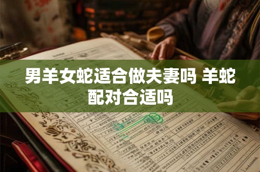 男羊女蛇适合做夫妻吗 羊蛇配对合适吗