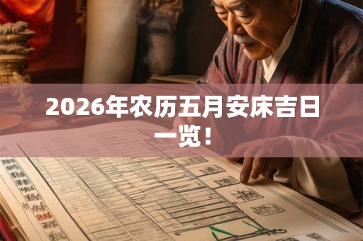 2026年农历五月安床吉日一览！