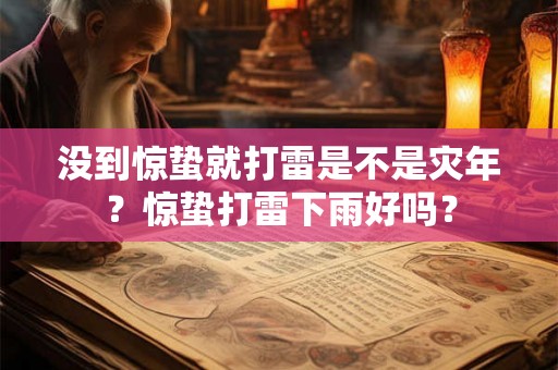 没到惊蛰就打雷是不是灾年？惊蛰打雷下雨好吗？