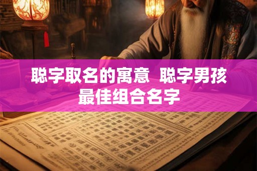 聪字取名的寓意  聪字男孩最佳组合名字