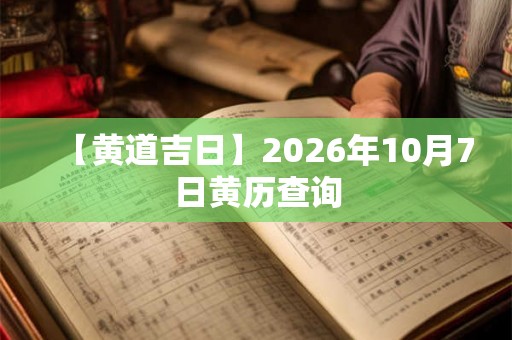 【黄道吉日】2026年10月7日黄历查询