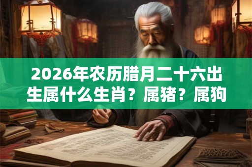 2026年农历腊月二十六出生属什么生肖？属猪？属狗？