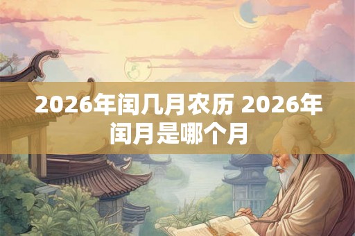 2026年闰几月农历 2026年闰月是哪个月