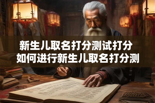 新生儿取名打分测试打分 如何进行新生儿取名打分测试打分