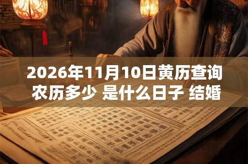 2026年11月10日黄历查询 农历多少 是什么日子 结婚吉时