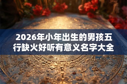 2026年小年出生的男孩五行缺火好听有意义名字大全