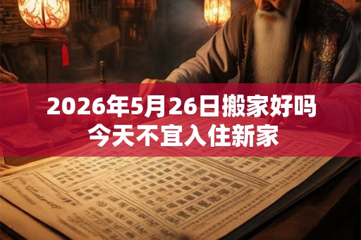 2026年5月26日搬家好吗 今天不宜入住新家