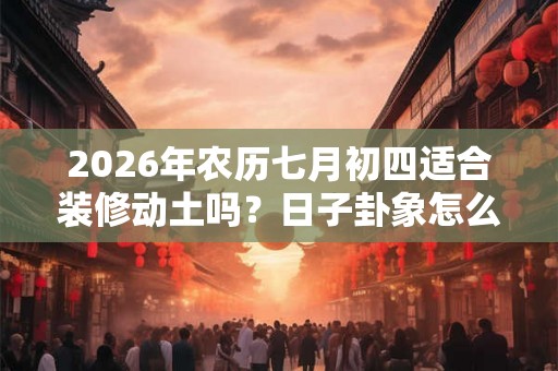 2026年农历七月初四适合装修动土吗？日子卦象怎么样？