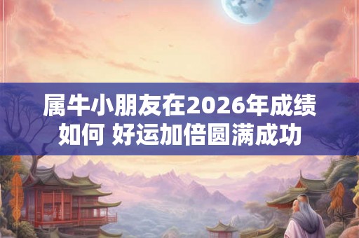 属牛小朋友在2026年成绩如何 好运加倍圆满成功