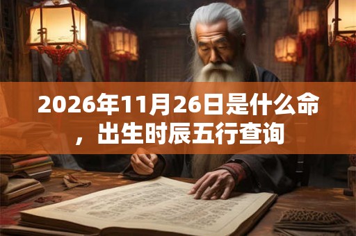 2026年11月26日是什么命,出生时辰五行查询 2026年11月26日是什么命,出生时辰五行查询
