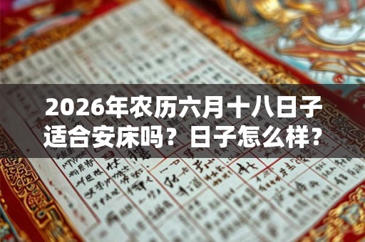 2026年农历六月十八日子适合安床吗？日子怎么样？