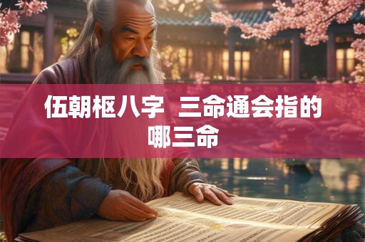 伍朝枢八字 三命通会指的哪三命 伍朝枢八字 三命通会指的哪三命