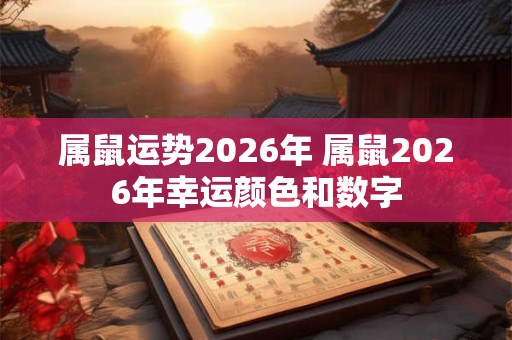 属鼠运势2026年 属鼠2026年幸运颜色和数字