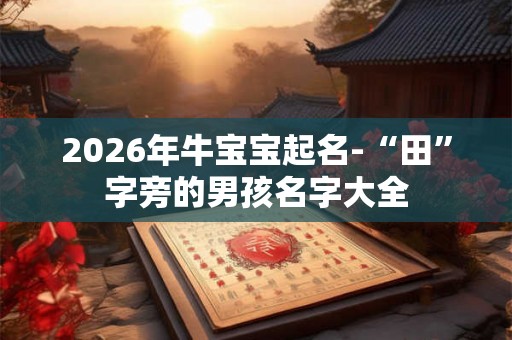 2026年牛宝宝起名-“田”字旁的男孩名字大全