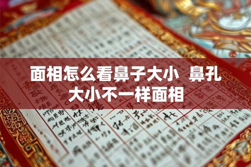 面相怎么看鼻子大小 鼻孔大小不一样面相 面相怎么看鼻子大小 鼻孔大小不一样面相