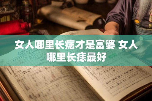 女人哪里长痣才是富婆 女人哪里长痣最好