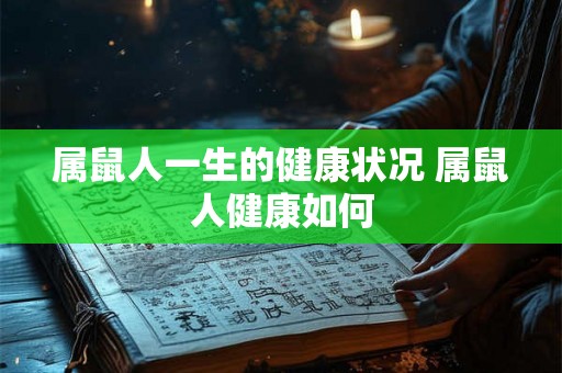属鼠人一生的健康状况 属鼠人健康如何