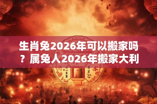 生肖兔2026年可以搬家吗？属兔人2026年搬家大利方位
