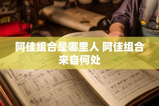 阿佳组合是哪里人 阿佳组合来自何处