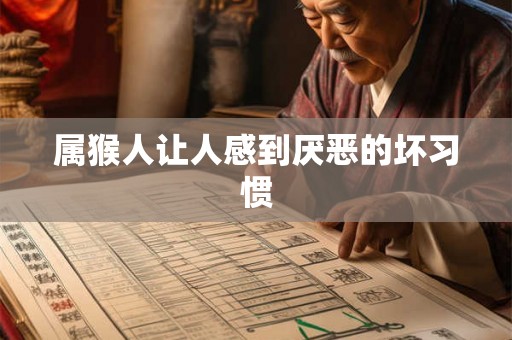属猴人让人感到厌恶的坏习惯