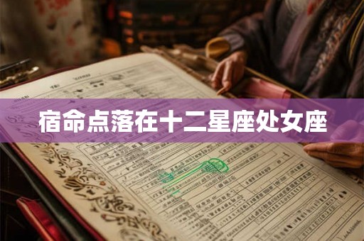 宿命点落在十二星座处女座