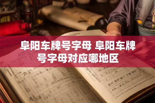阜阳车牌号字母 阜阳车牌号字母对应哪地区