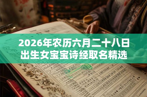 2026年农历六月二十八日出生女宝宝诗经取名精选